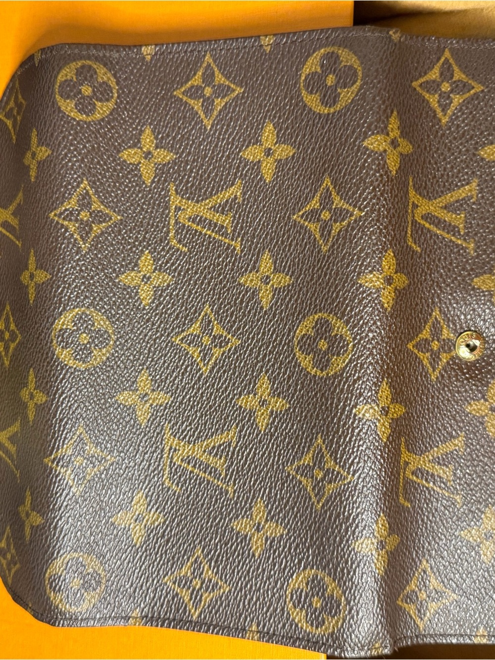Pre-Owned Louis Vuitton Sarah Monogram Canvas Continental Wallet in Brown & Gold - Picture 5 of 13